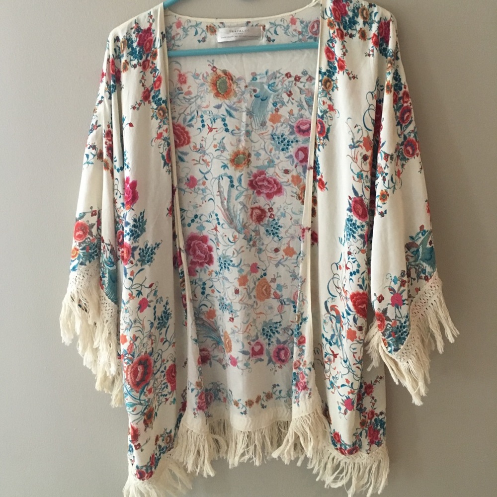 Zara Floral Print Boho Kimono